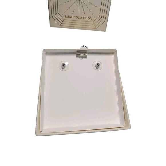 EYE CANDY Los Angeles Dahlia Drop Statement Tulip Earrings Glass Crystal NIB - Picture 4 of 6